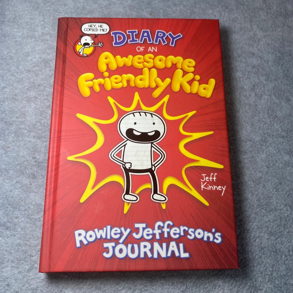Diary of an Awesome Friendly Kid Hardcover Red Jeff Kinney Graphic‎ Novel Comedy